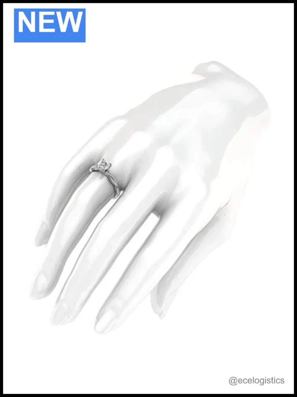 10k White Gold Twisted Vine Engagement Ring Genuine Moissanite 1CT Promise Ring
